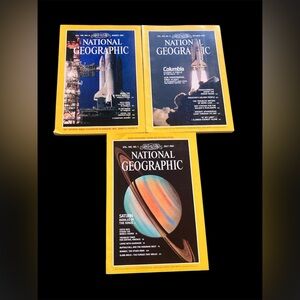1981 copies of National Geographic Magazines about Space
